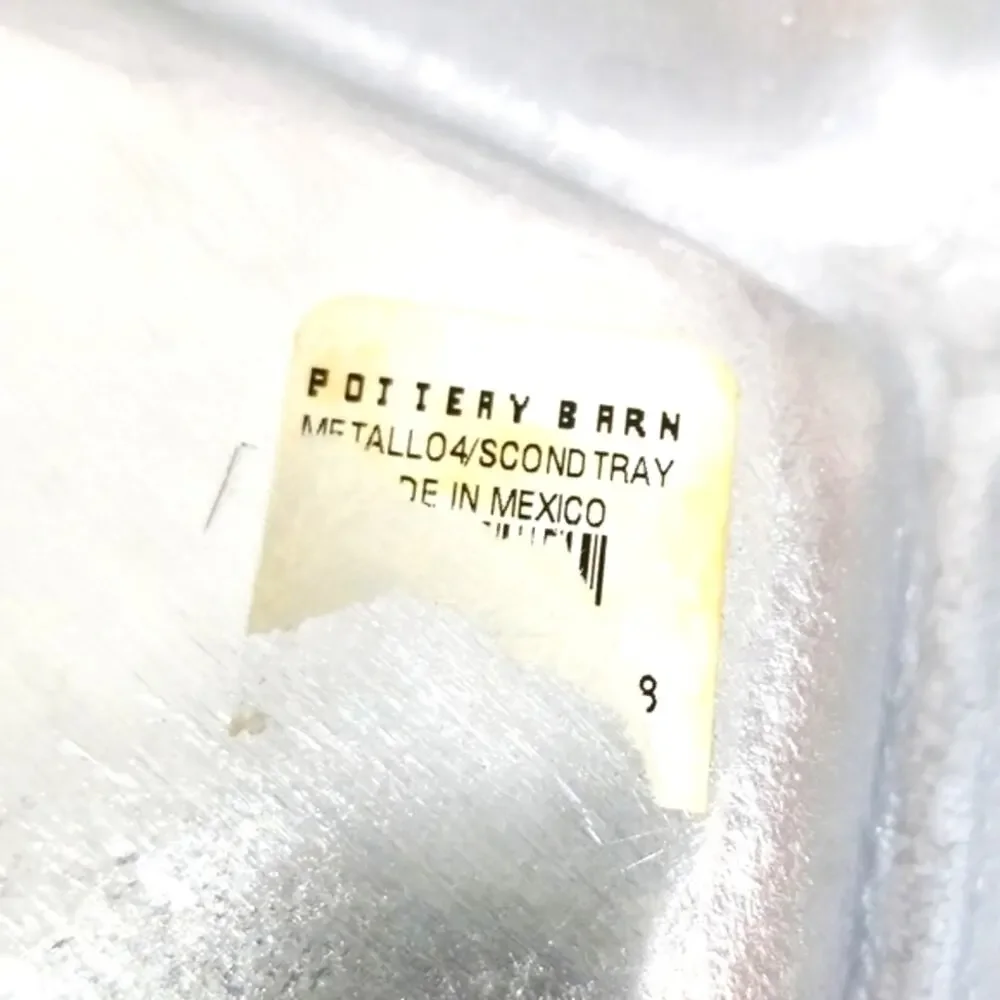 Pottery Barn cast aluminum divided tray platter